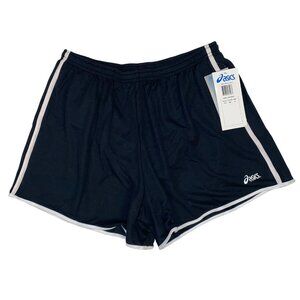 Vtg Asics Womens XL Bell Lap Shorts Black White NWT Made in USA 1998 TF95 9001